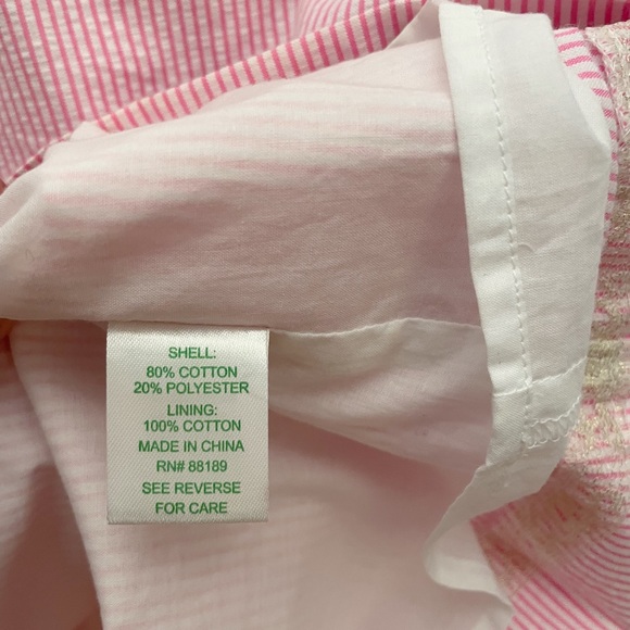 Lilly Pulitzer Phoebe Ruffle-Neck Pink Seersucker Sheath Dress (Size 0) - Picture 5 of 5